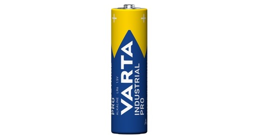 Disposable AA alkaline battery on a white background
